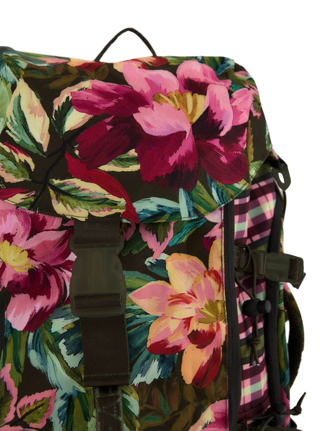 Mochilão Feminino  Xadrez Camping Patchwork Verde Farm Etc