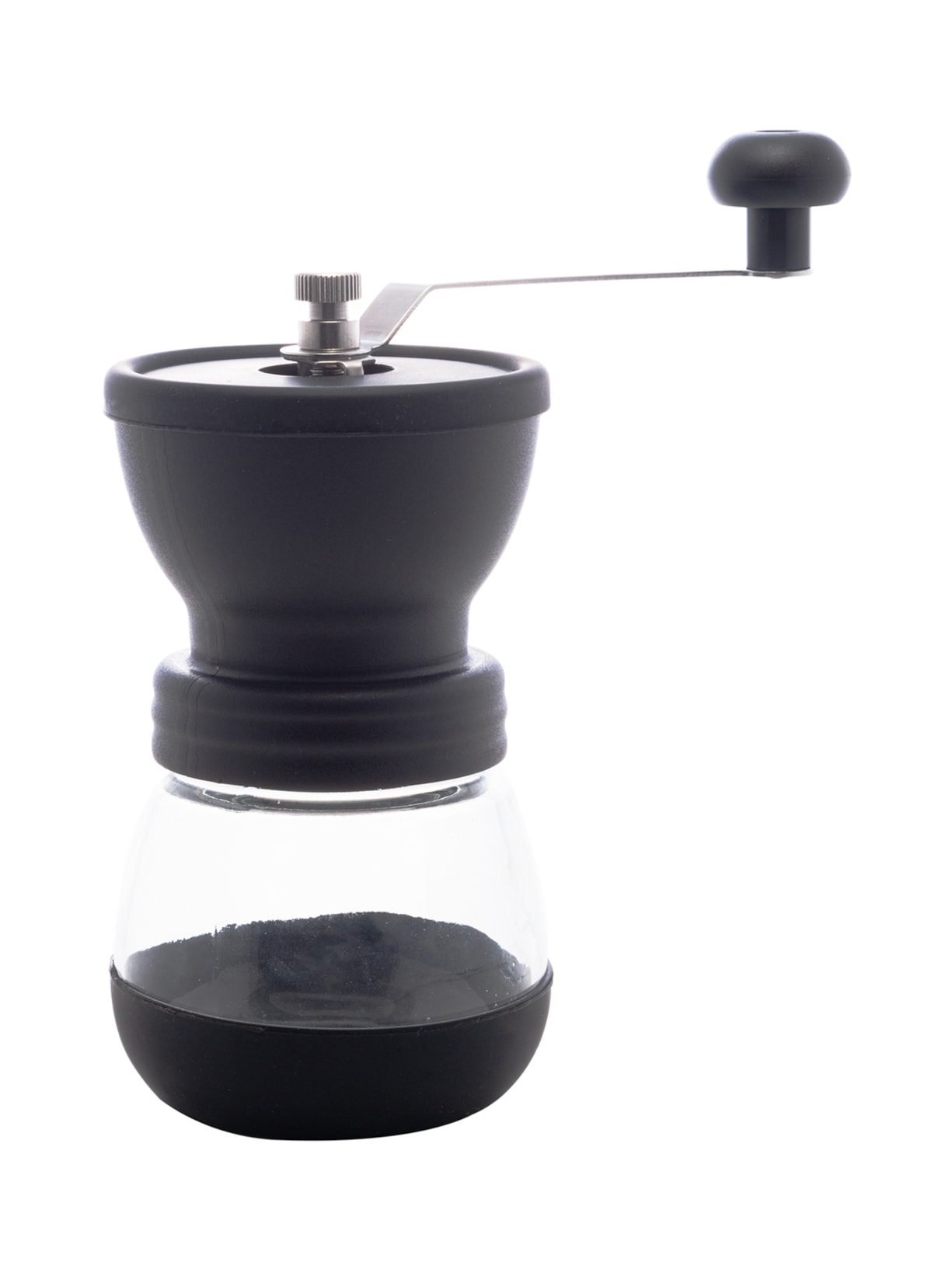 Moedor Manual De Café Com Porta Pó - Preto