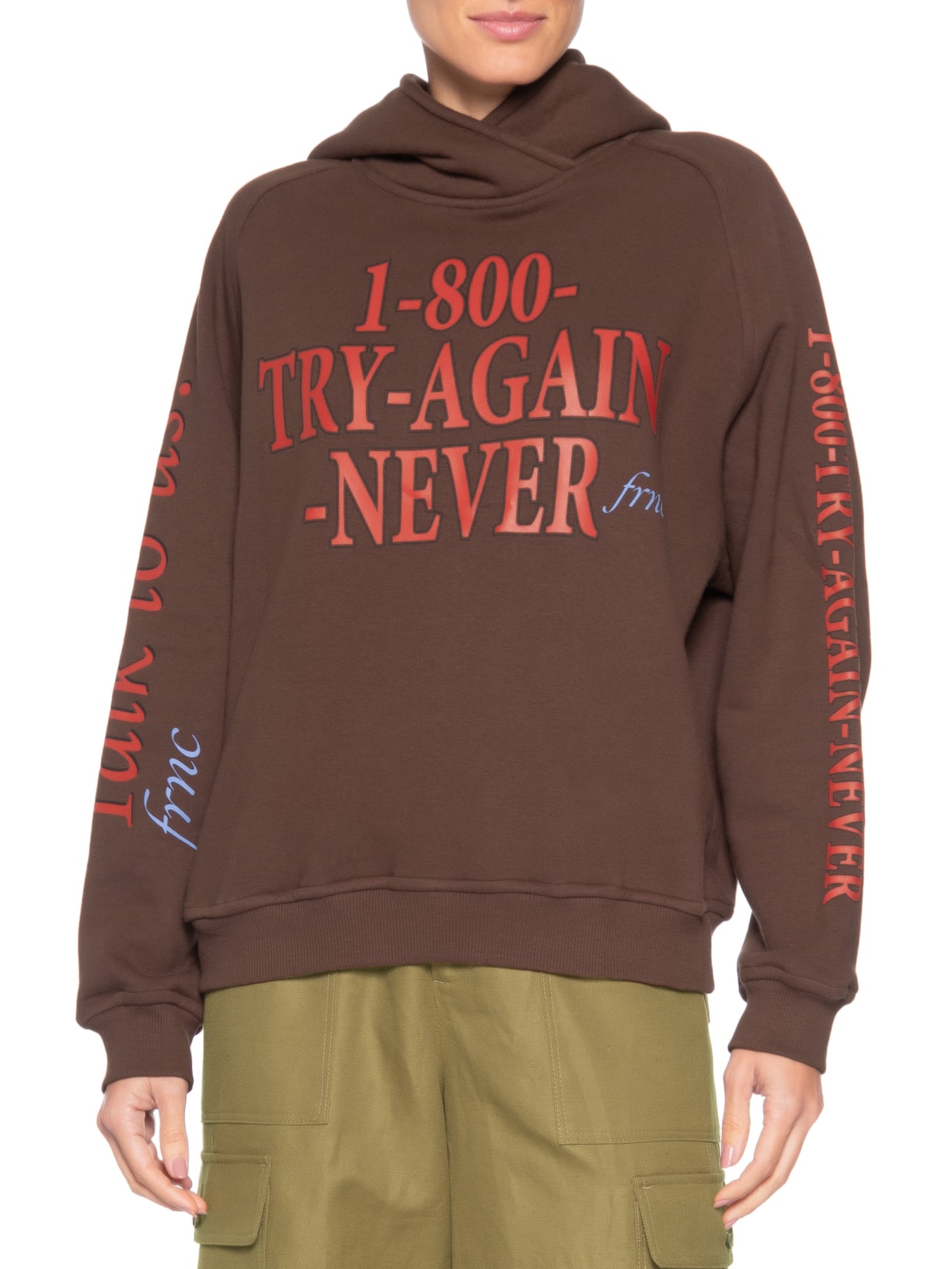 Moletom Capuz Try Again Feminino Marrom Francesca