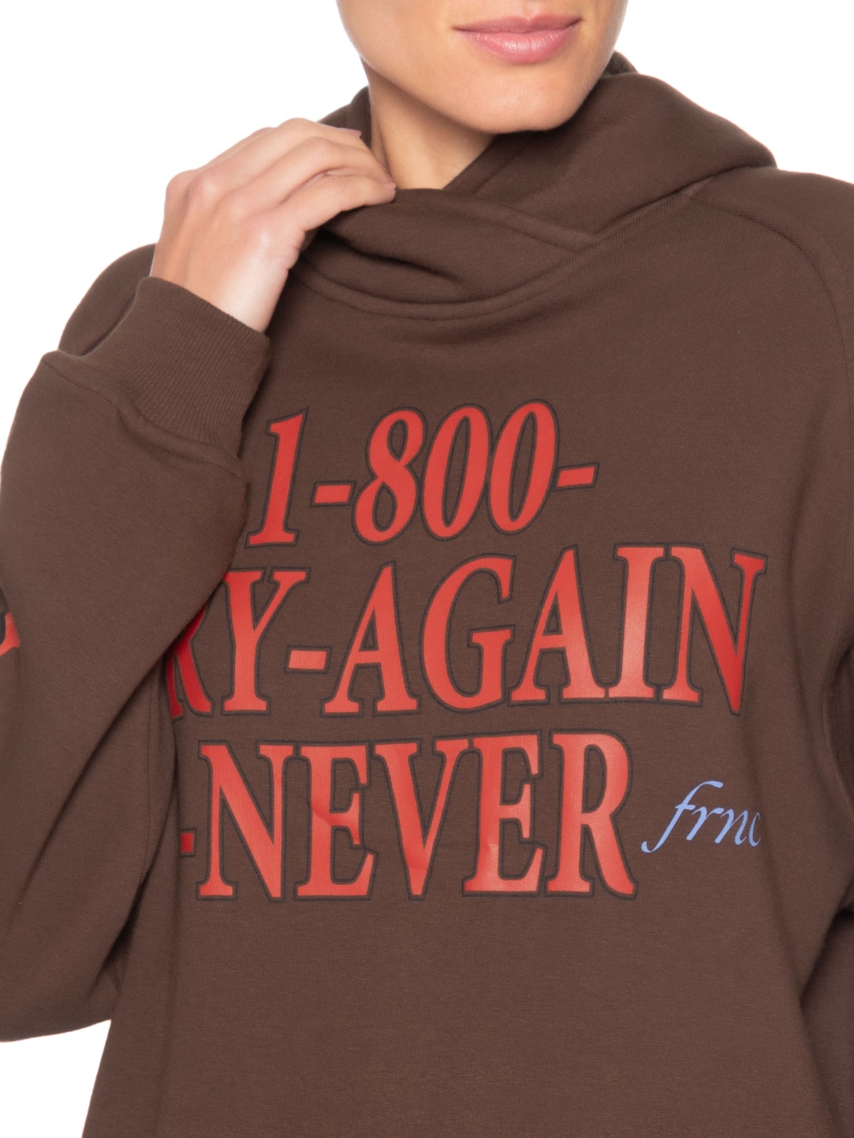 Moletom Capuz Try Again Feminino Marrom Francesca