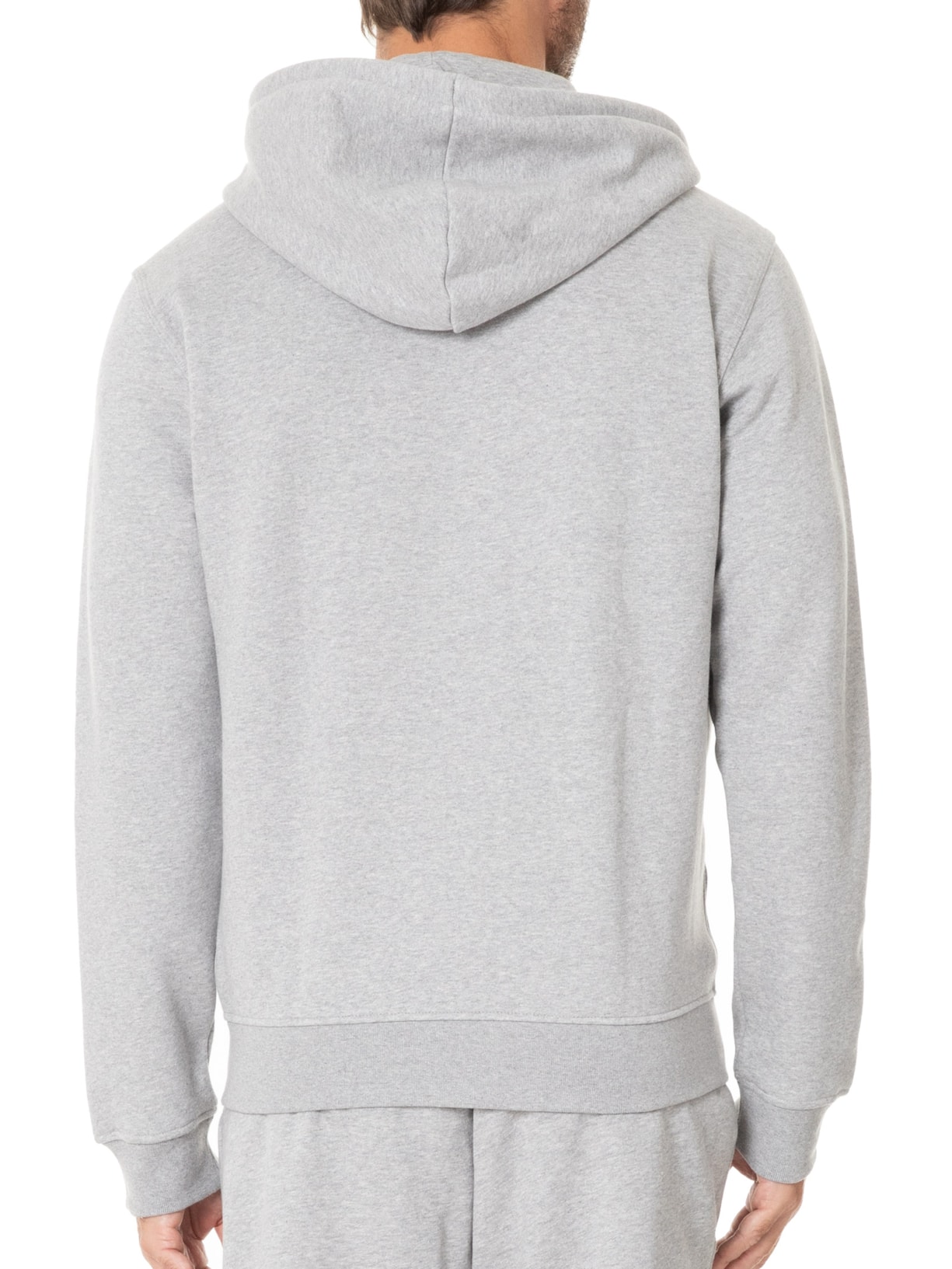 Moletom Capuz Zíper Trefoil Essentials Cinza Adidas Originals