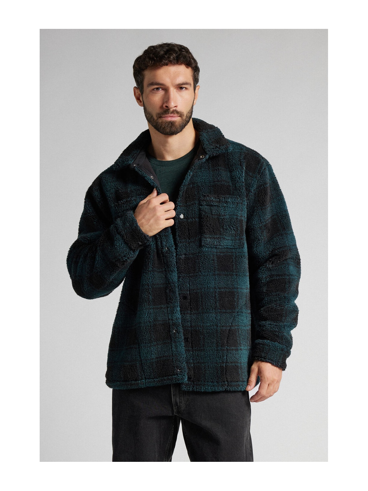 Moletom Com Efeito Soft Com Ziper e Capuz Verde Intimissimi
