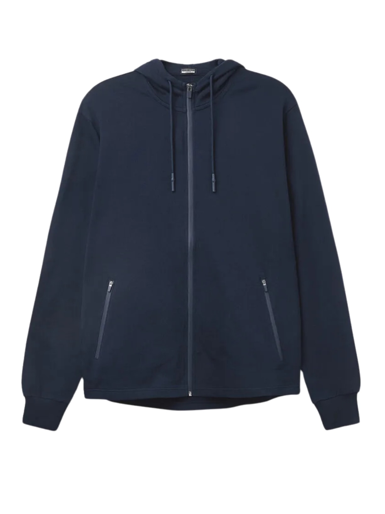 Moletom Em Algodão Com Zíper - Azul