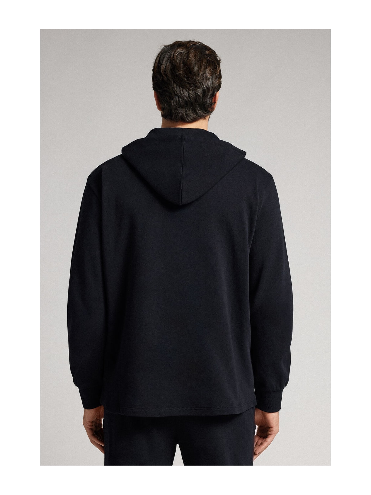 Moletom Em Algodão Com Zíper Preto Intimissimi