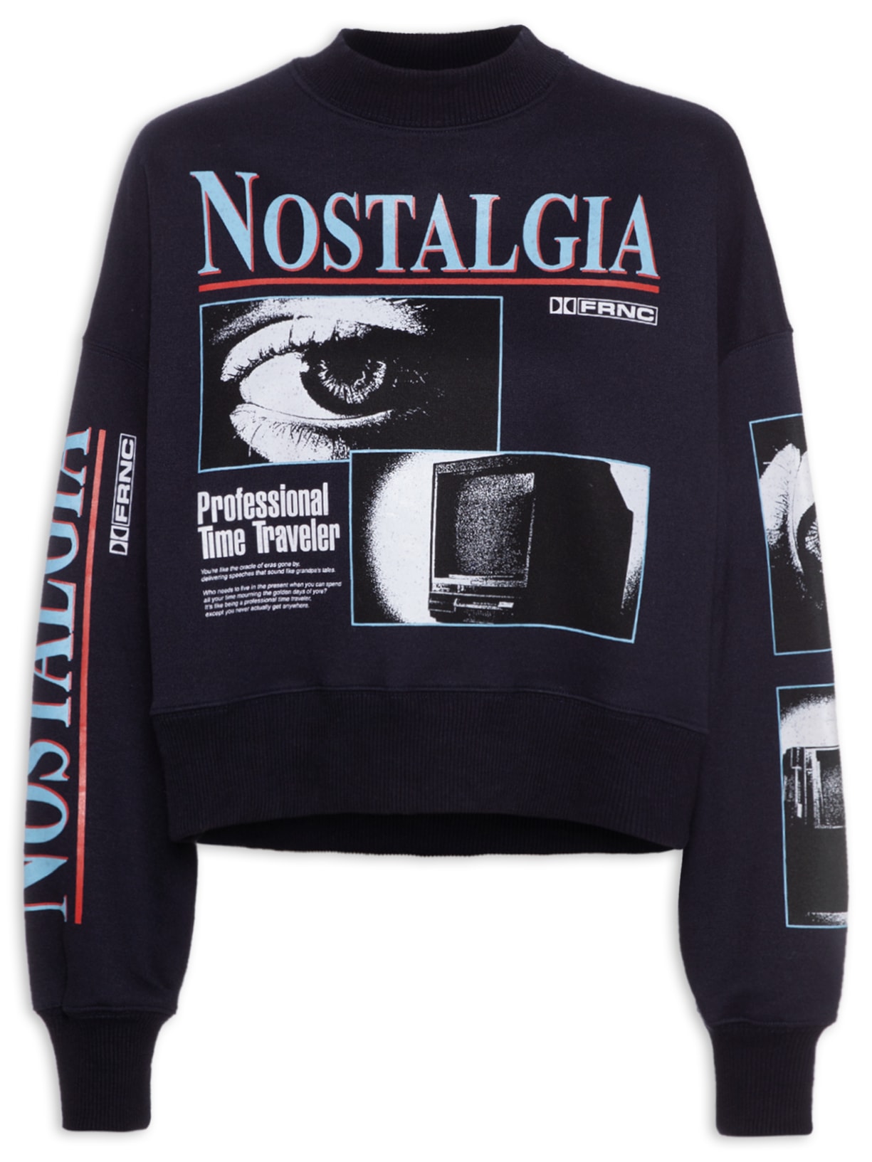 Moletom Feminina Careca Nostalgia - Azul