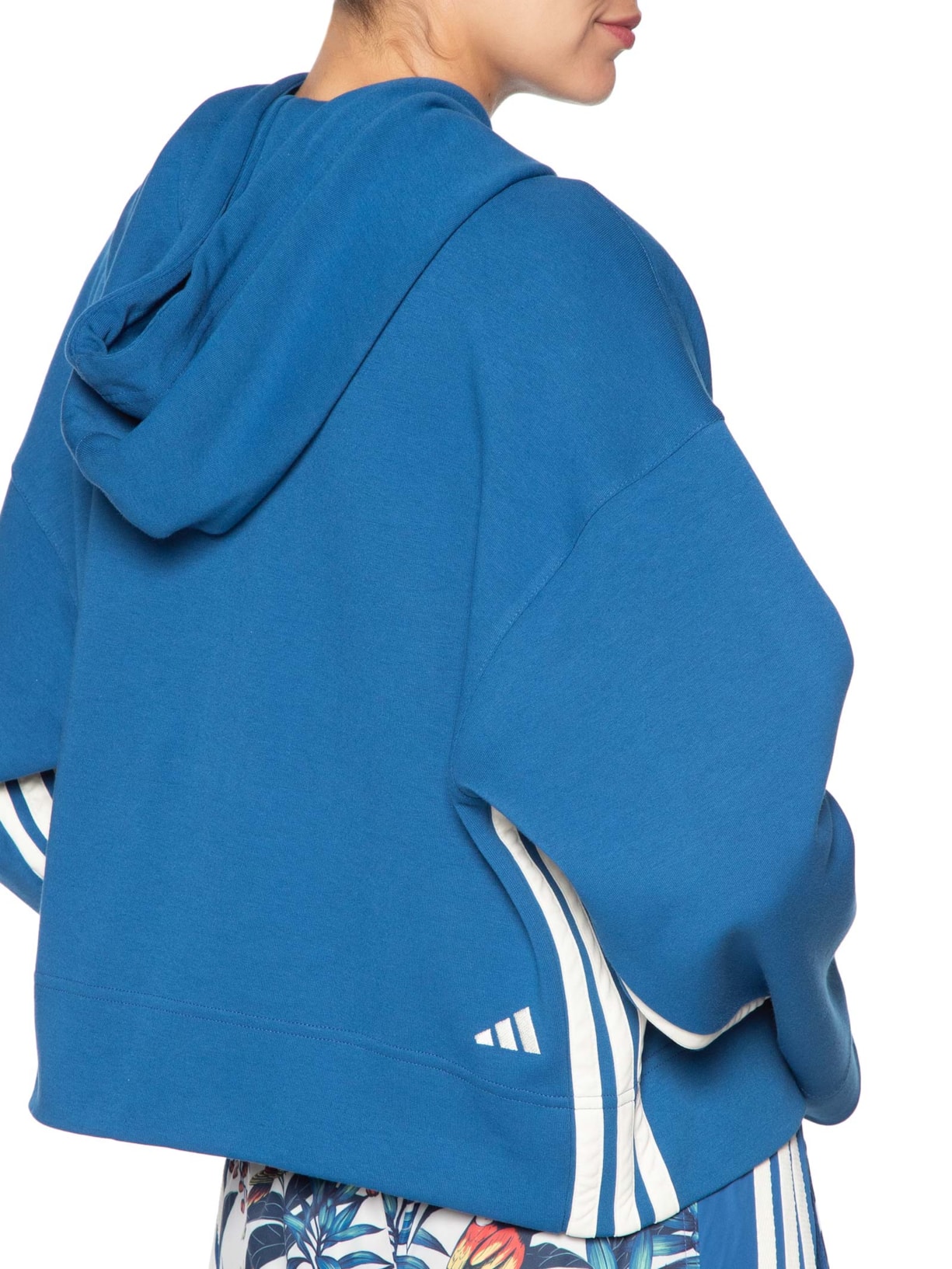 Moletom Feminino Azul Adidas + Farm