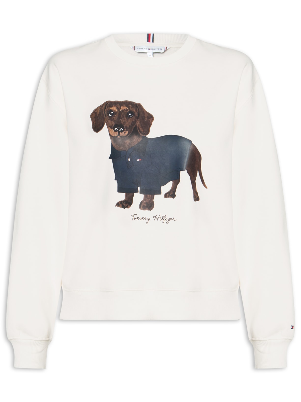 Moletom Feminino Careca Dog C-NK Swtshirt - Branco