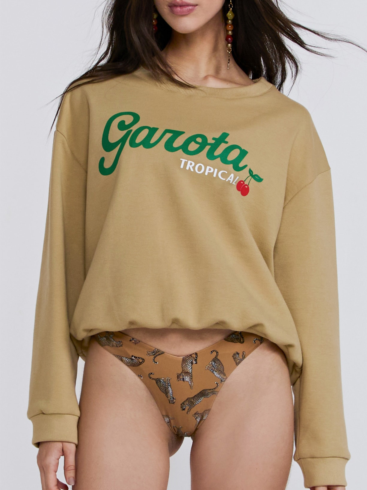 Moletom Feminino Carina Bege Triya