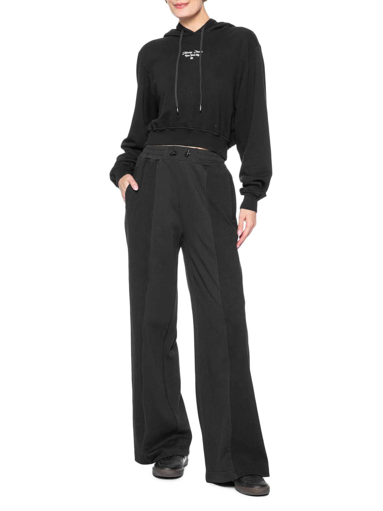 Moletom Feminino Essential Logo Hoodie – Preto Tommy Jeans