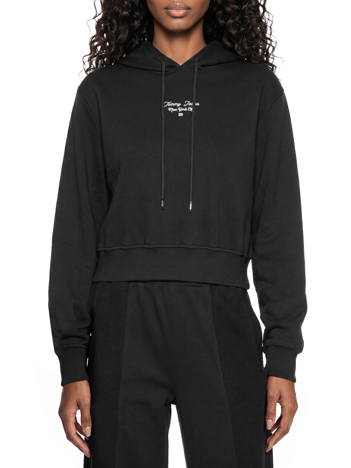 Moletom Feminino Essential Logo Hoodie – Preto Tommy Jeans