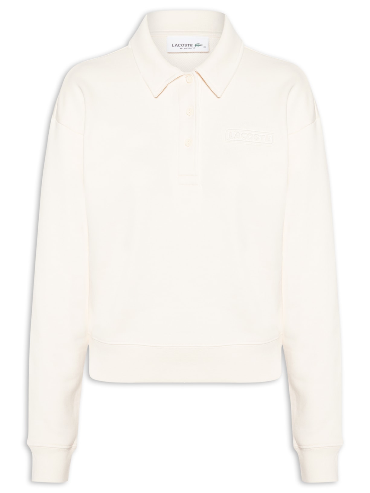 Moletom Feminino Polo Embossed - Off White