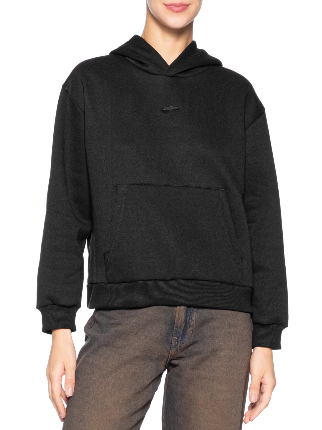 Moletom Feminino Salton Pullover Fleece Preto Vans
