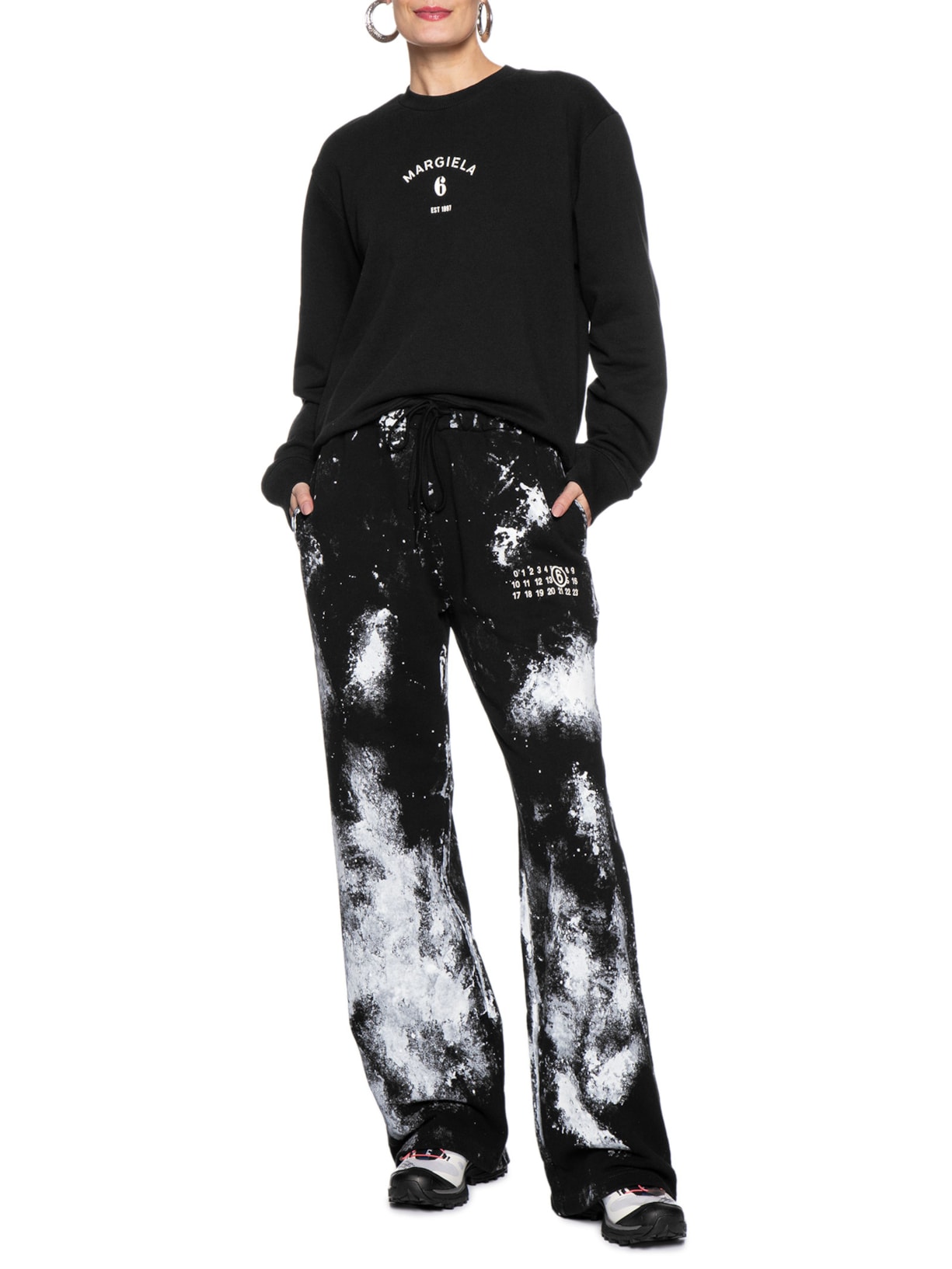 Moletom Feminino Signature Jersey – Preto Mm6 Maison Margiela