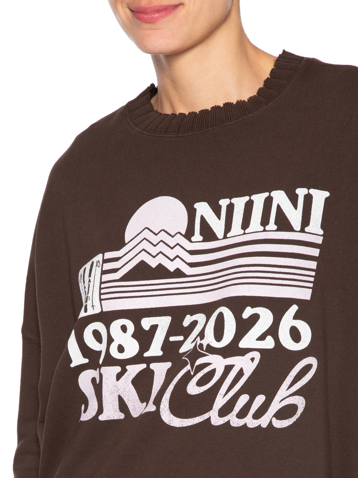 Moletom Feminino Ski Club Marrom Niini