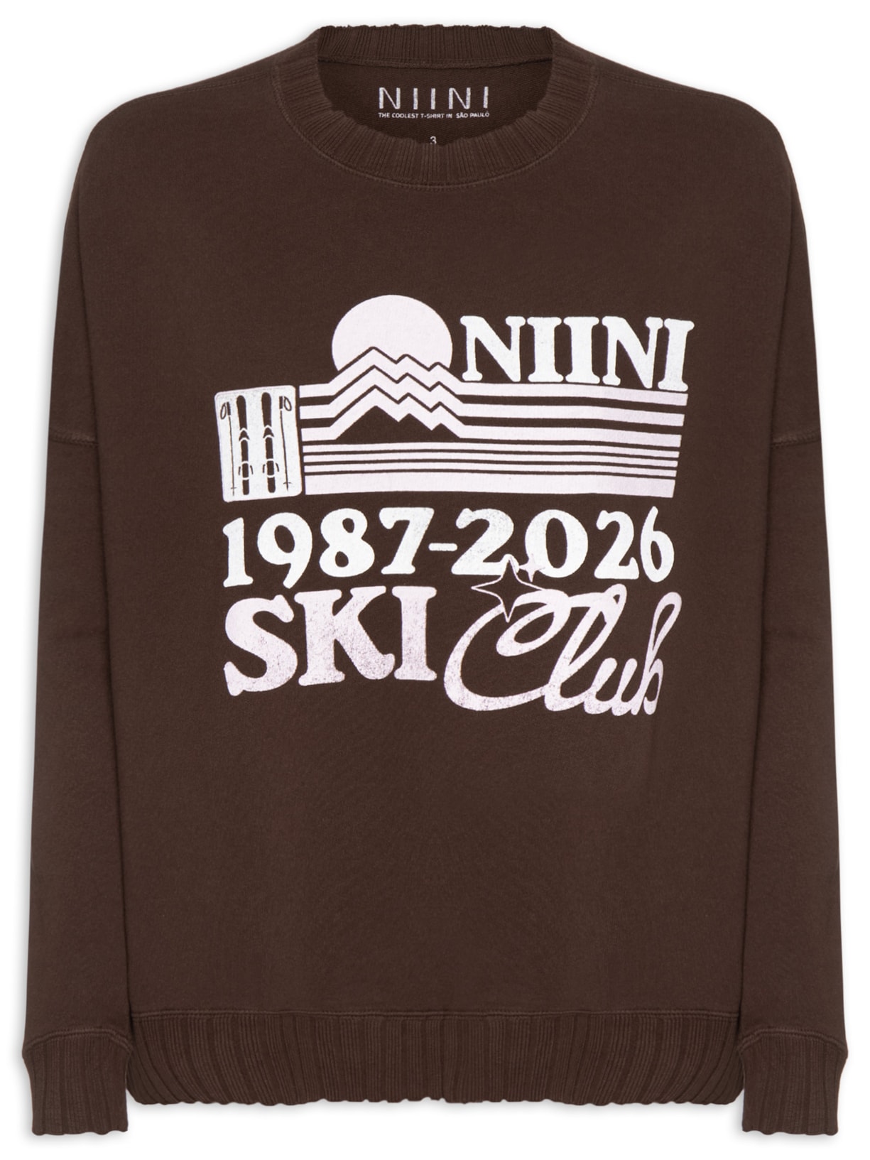 Moletom Feminino Ski Club - Marrom
