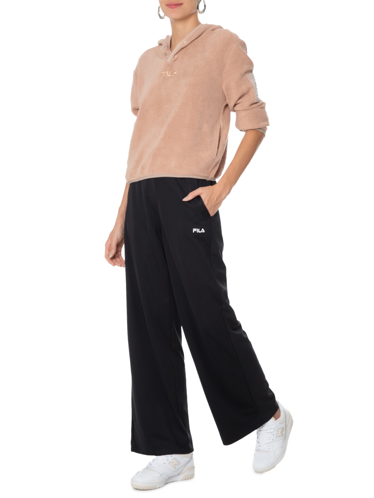 Fila Moletom Feminino Soft Stret Express Bege - Main Image