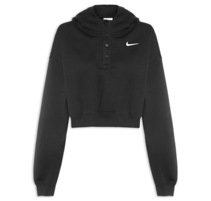 Moletom Feminino W NSW PHNX FLC OS CRP HNLY HDY – Preto