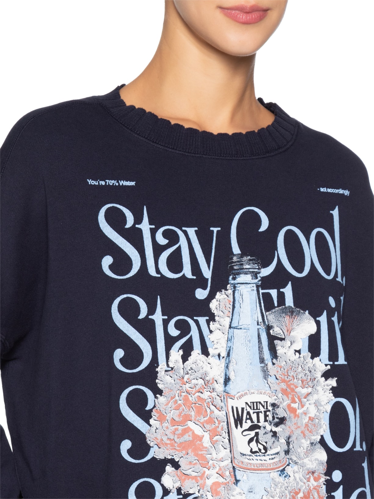 Moletom Feminino Water Navy Azul Niini