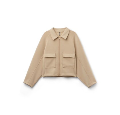 Moletom Luxe Lounge Com Bolsos - Bege