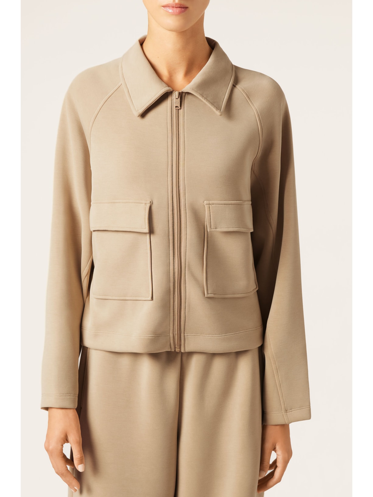 Moletom Luxe Lounge Com Bolsos Bege Calzedonia