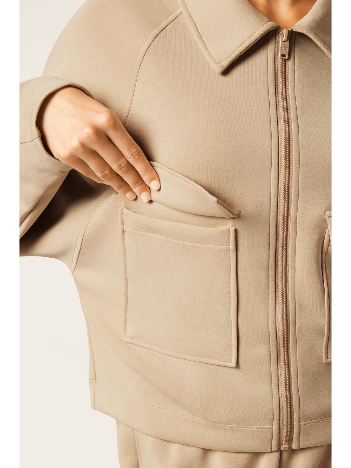 Moletom Luxe Lounge Com Bolsos Bege Calzedonia