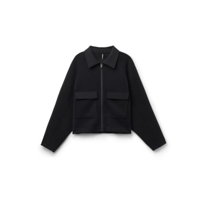 Moletom Luxe Lounge Com Bolsos - Preto