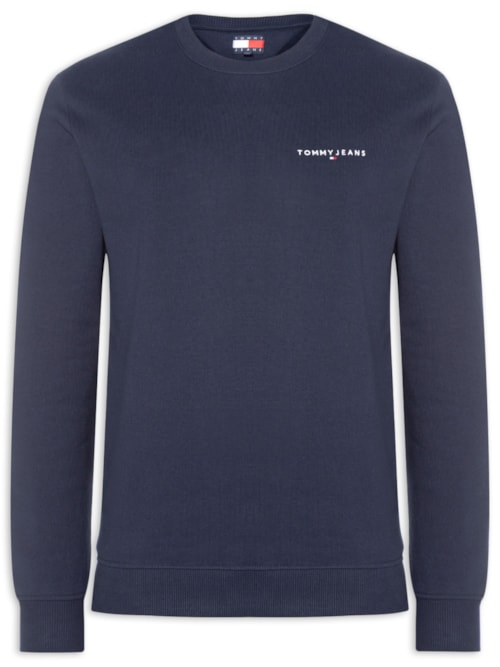 Moletom Masculino Básico Regular Fit Logo TJ Linear – Azul