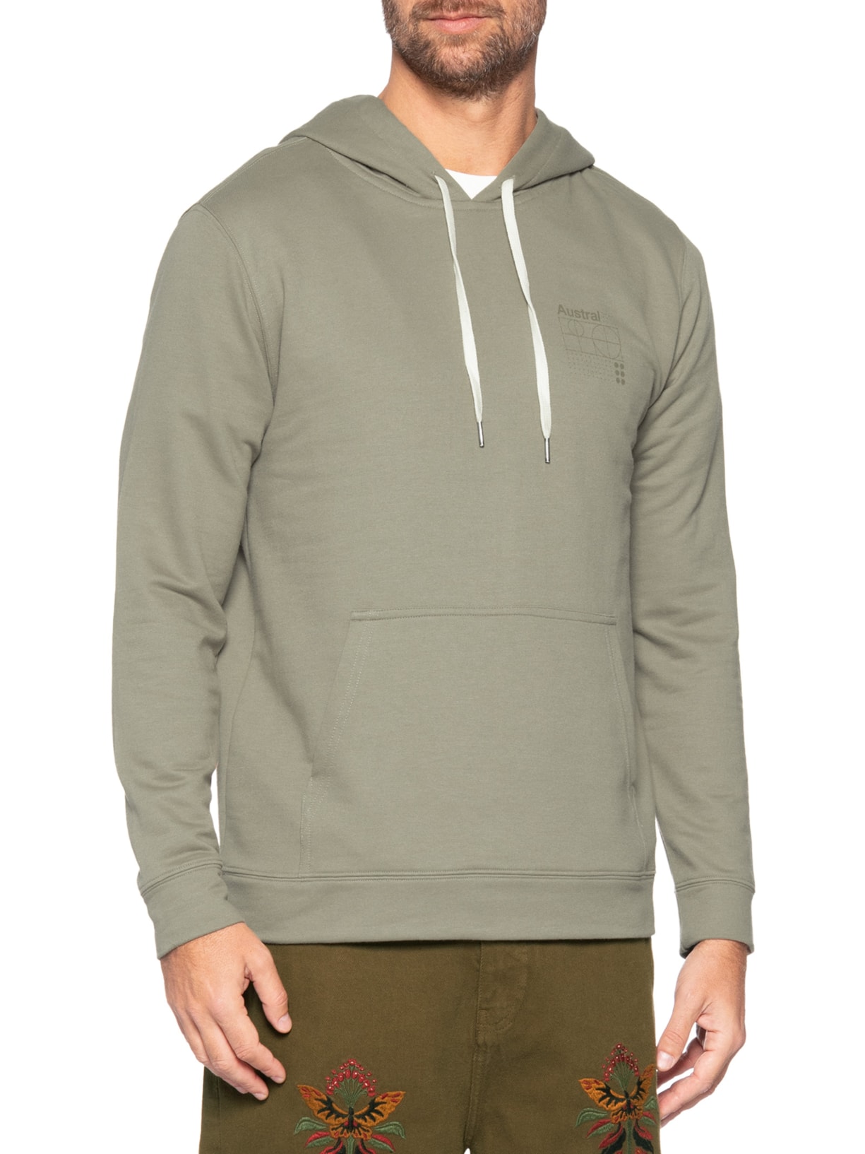 Moletom Masculino Capuz Tech Bege Austral
