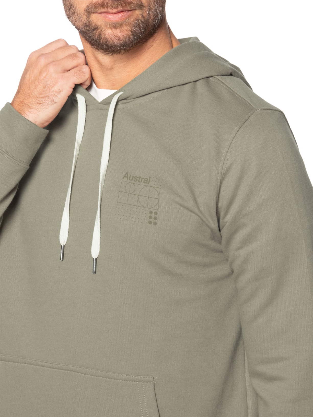 Moletom Masculino Capuz Tech Bege Austral