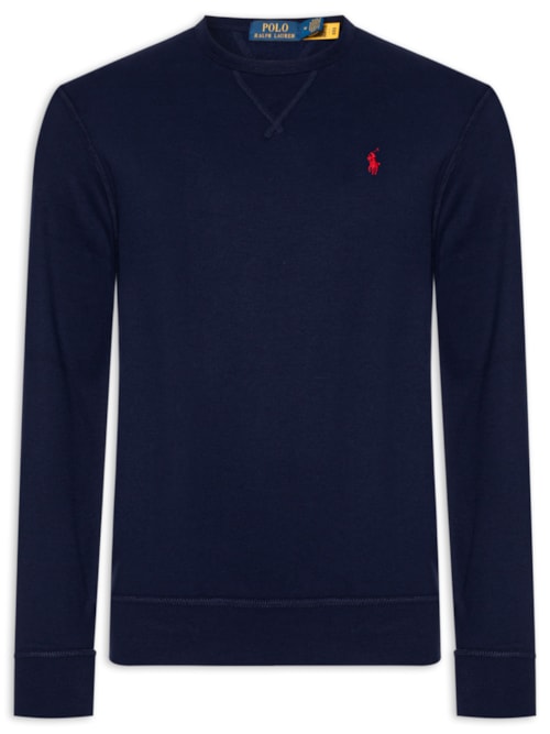 Moletom Masculino Classic Fit Rl Fleece - Azul