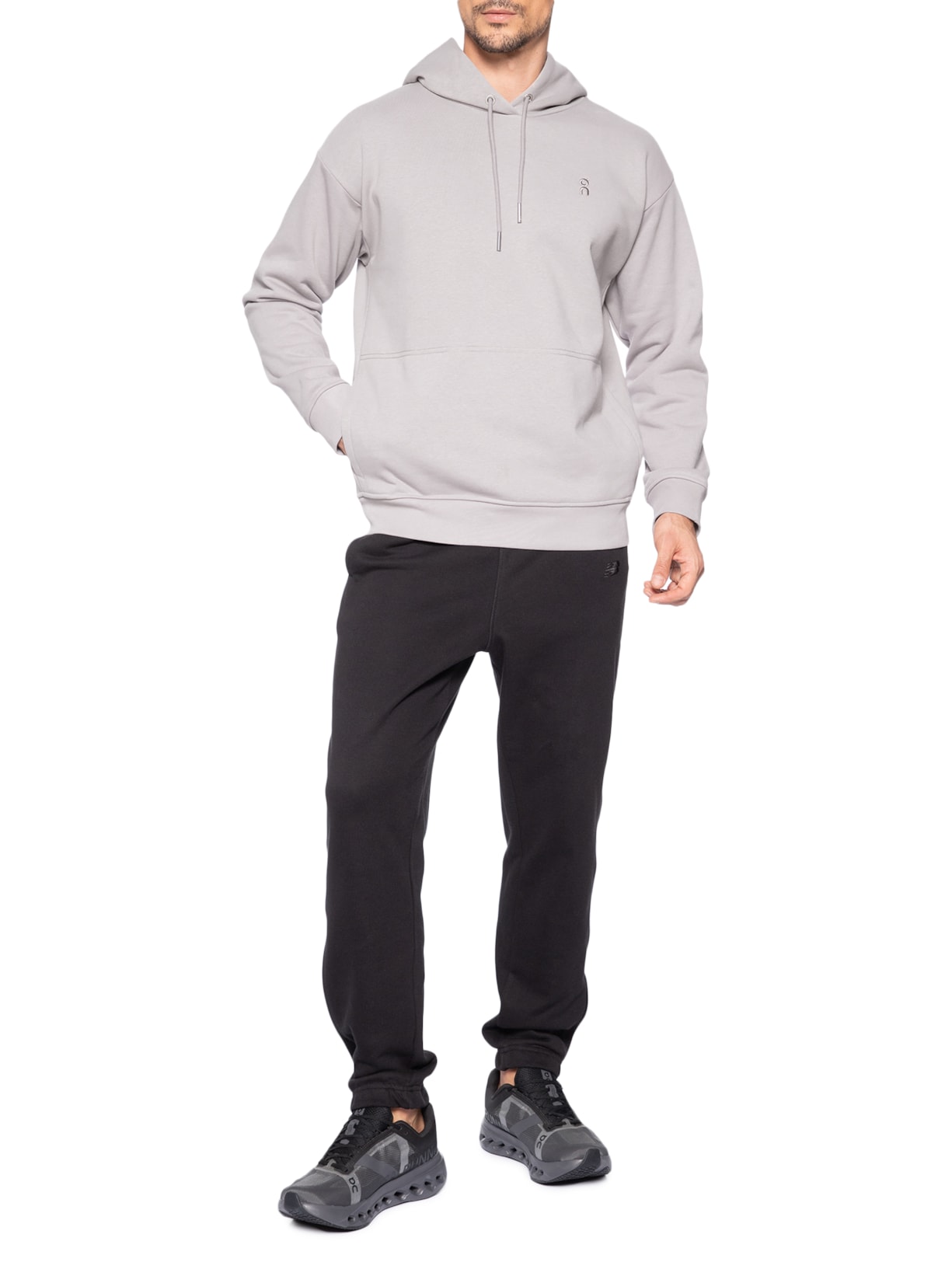 Moletom Masculino Club Collect. Hoodie Geo Cinza On Running