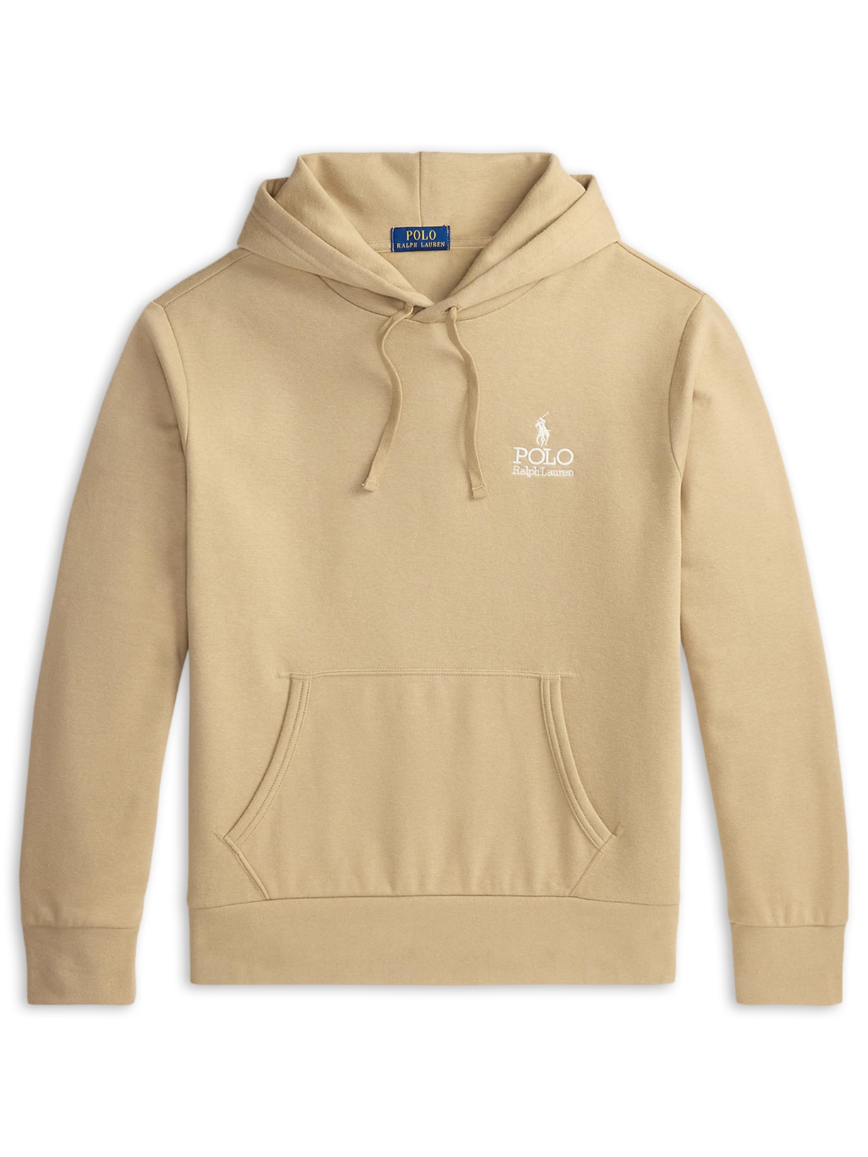 Moletom Masculino Com Capuz Classic Logo Bordado Bege Polo Ralph Lauren
