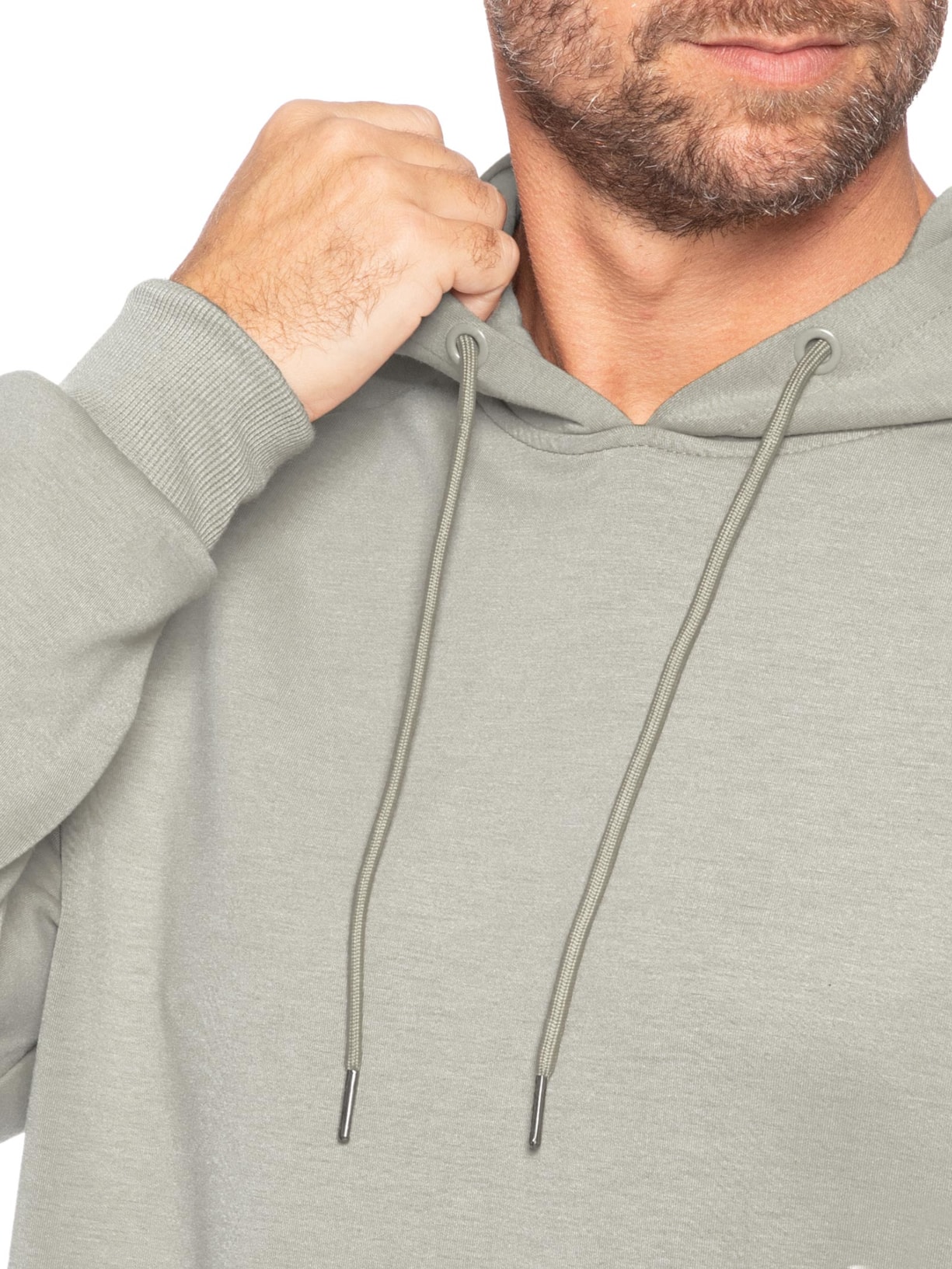 Moletom Masculino com Capuz – Bege Basiq Men