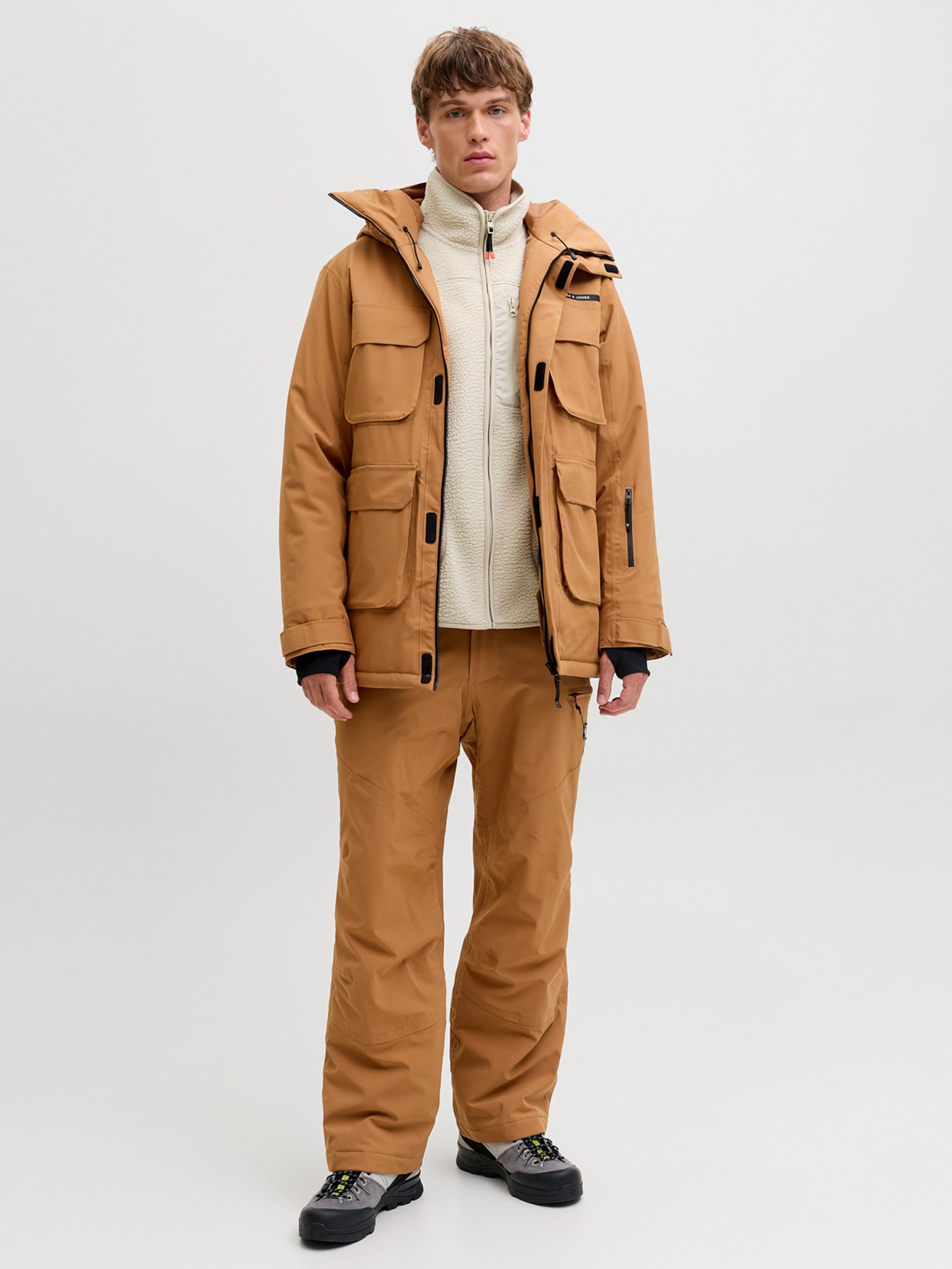 Moletom Masculino Com Zíper Cinza Jack & Jones