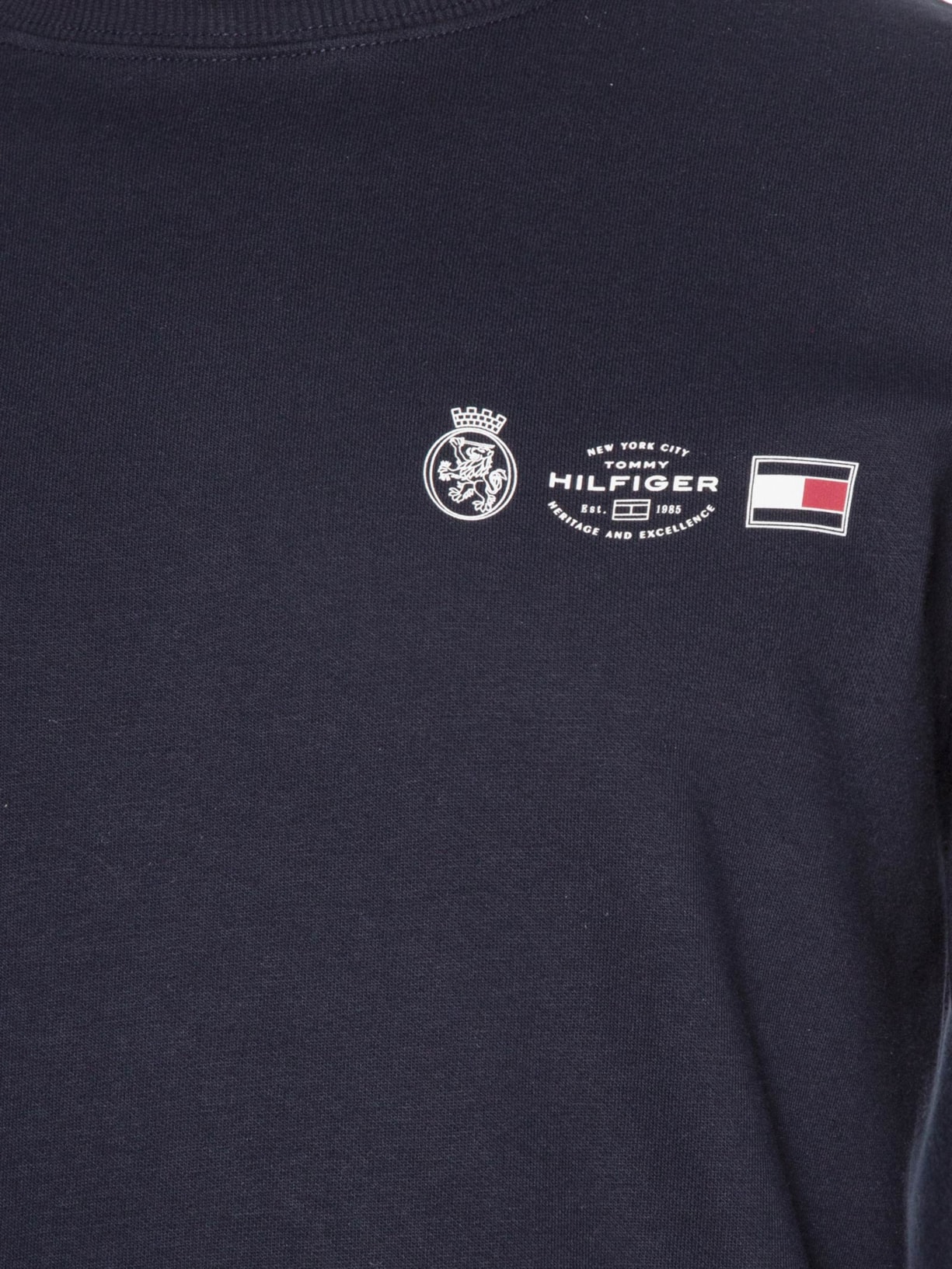 Moletom Masculino Crest Outline Azul Tommy Hilfiger