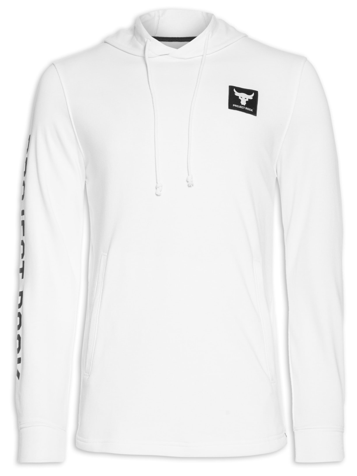 Moletom Masculino De Treino Project Rock Terry Hoodie - Branco