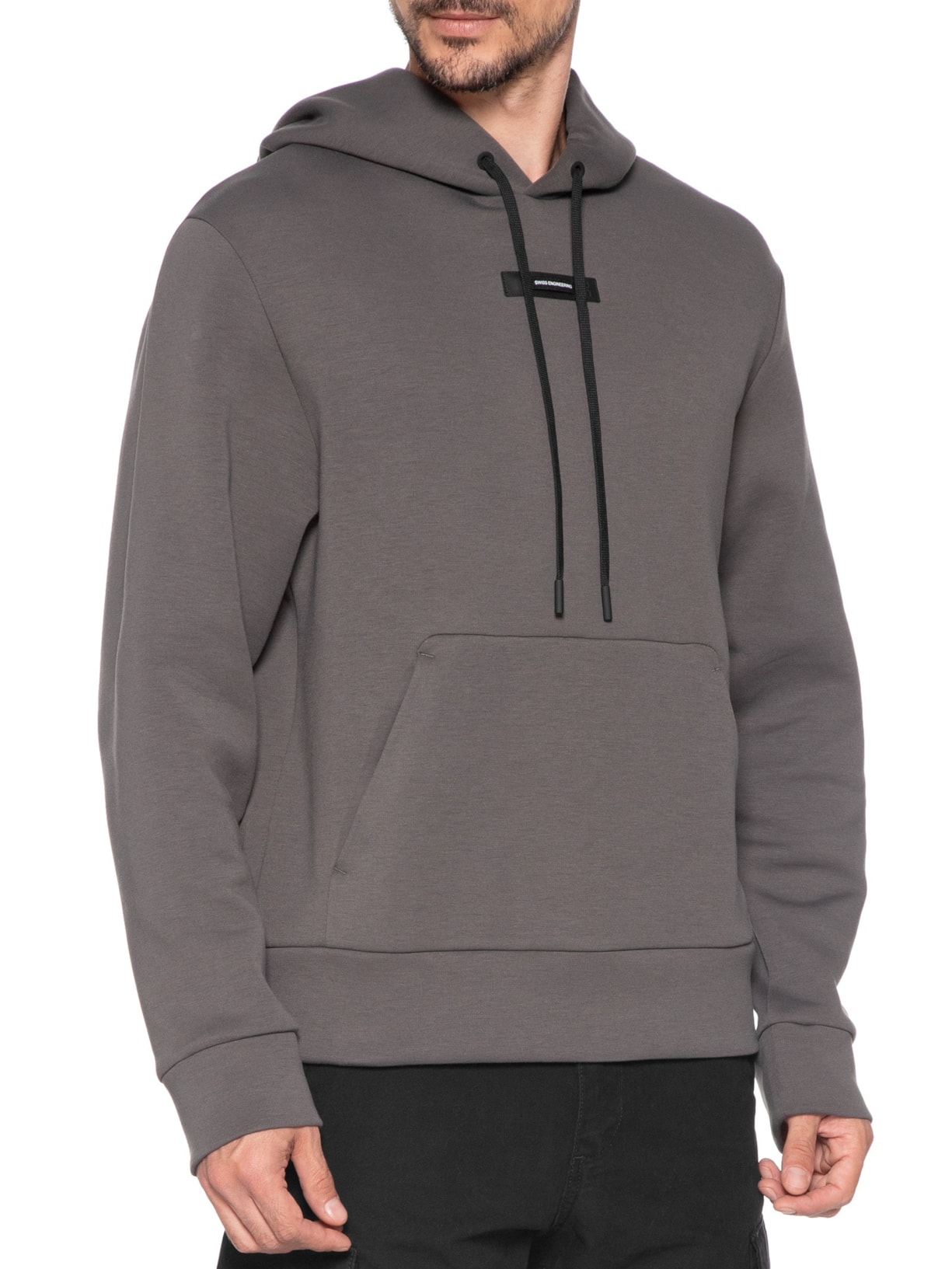 Moletom Masculino  Focus Tech Hoodie Cinza On Running