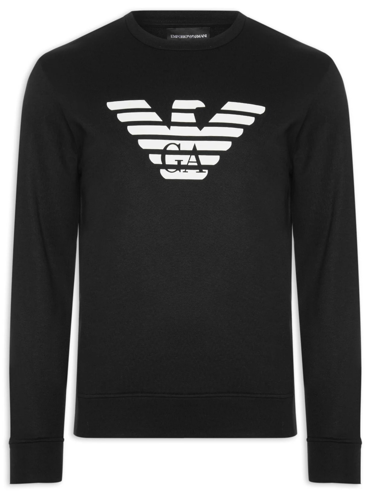 Moletom Masculino Gola Careca Logo - Preto