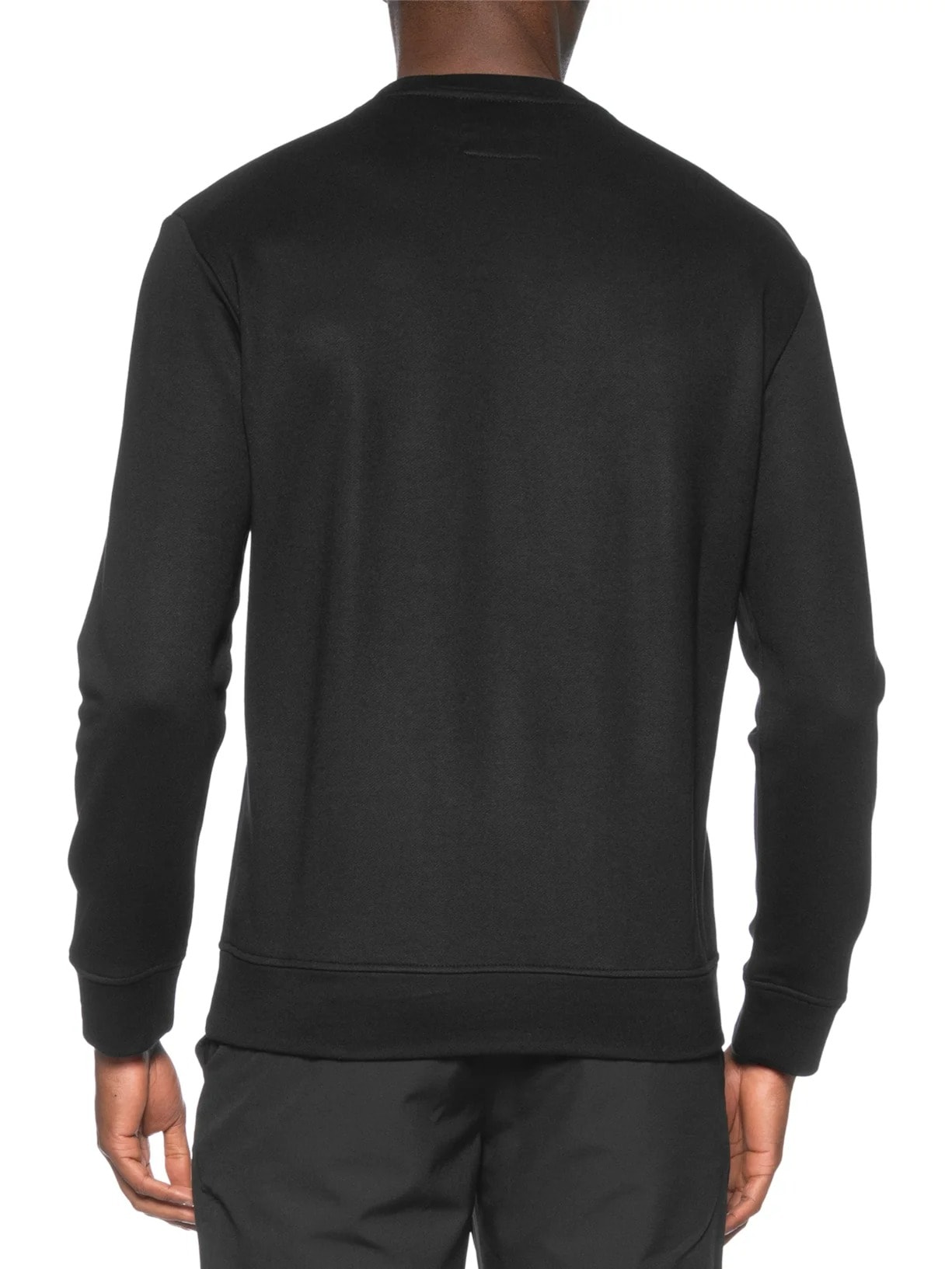 Moletom Masculino Gola Careca Logo Preto Emporio Armani