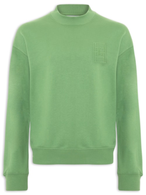 Moletom Masculino Loose Fit Quadra - Verde