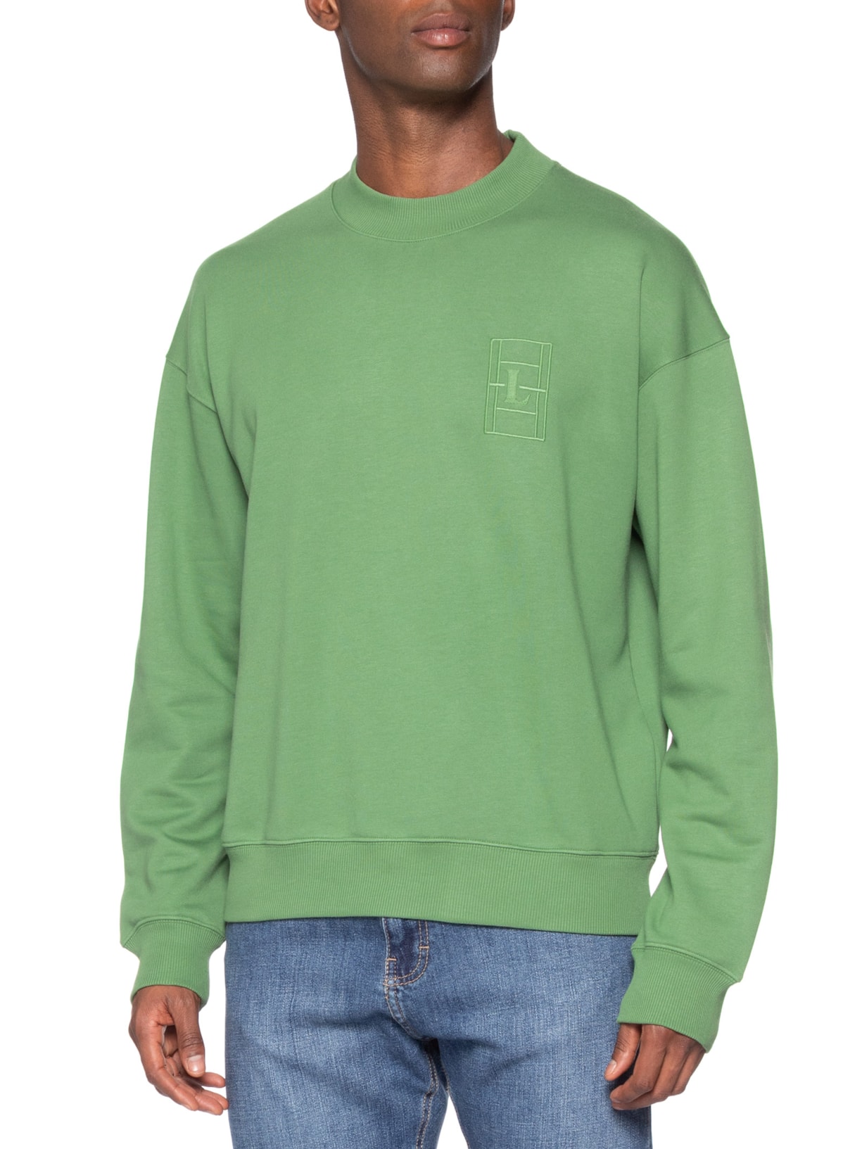 Moletom Masculino Loose Fit Quadra Verde Lacoste