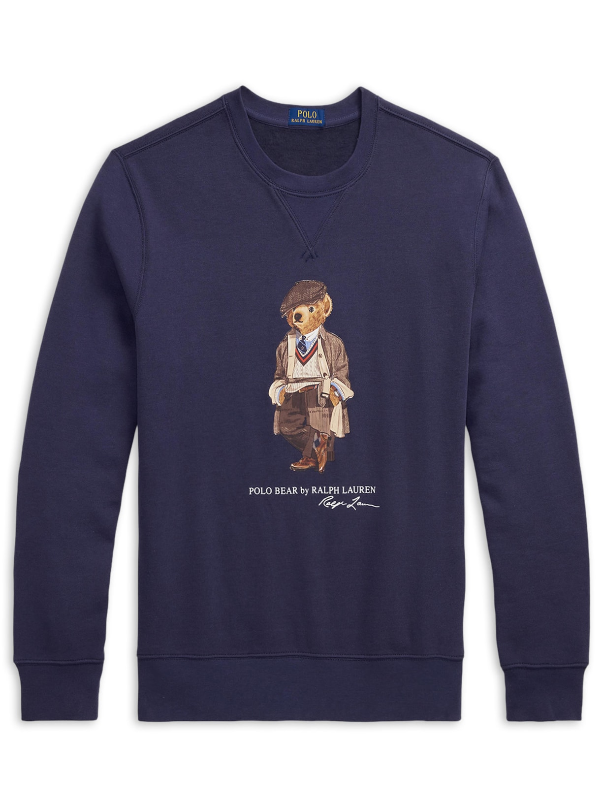Moletom Masculino Manga Longa Seasonal Bear Azul Polo Ralph Lauren