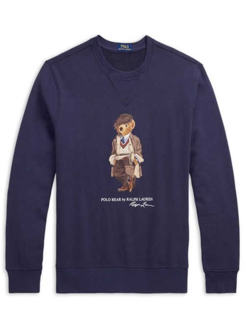 Moletom Masculino Manga Longa Seasonal Bear - Azul