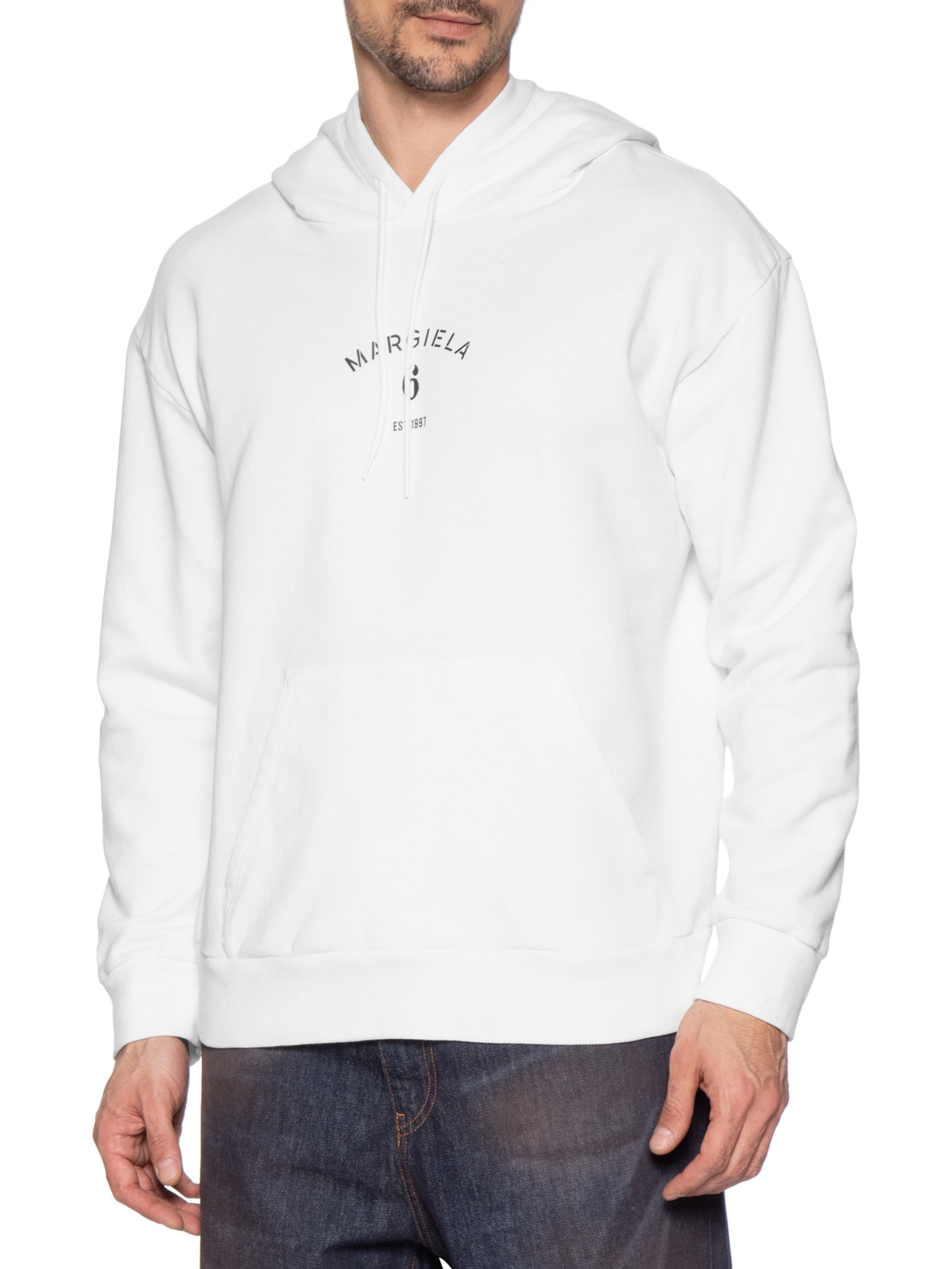 Moletom Masculino Mannequin Print Hooded – Branco Mm6 Maison Margiela