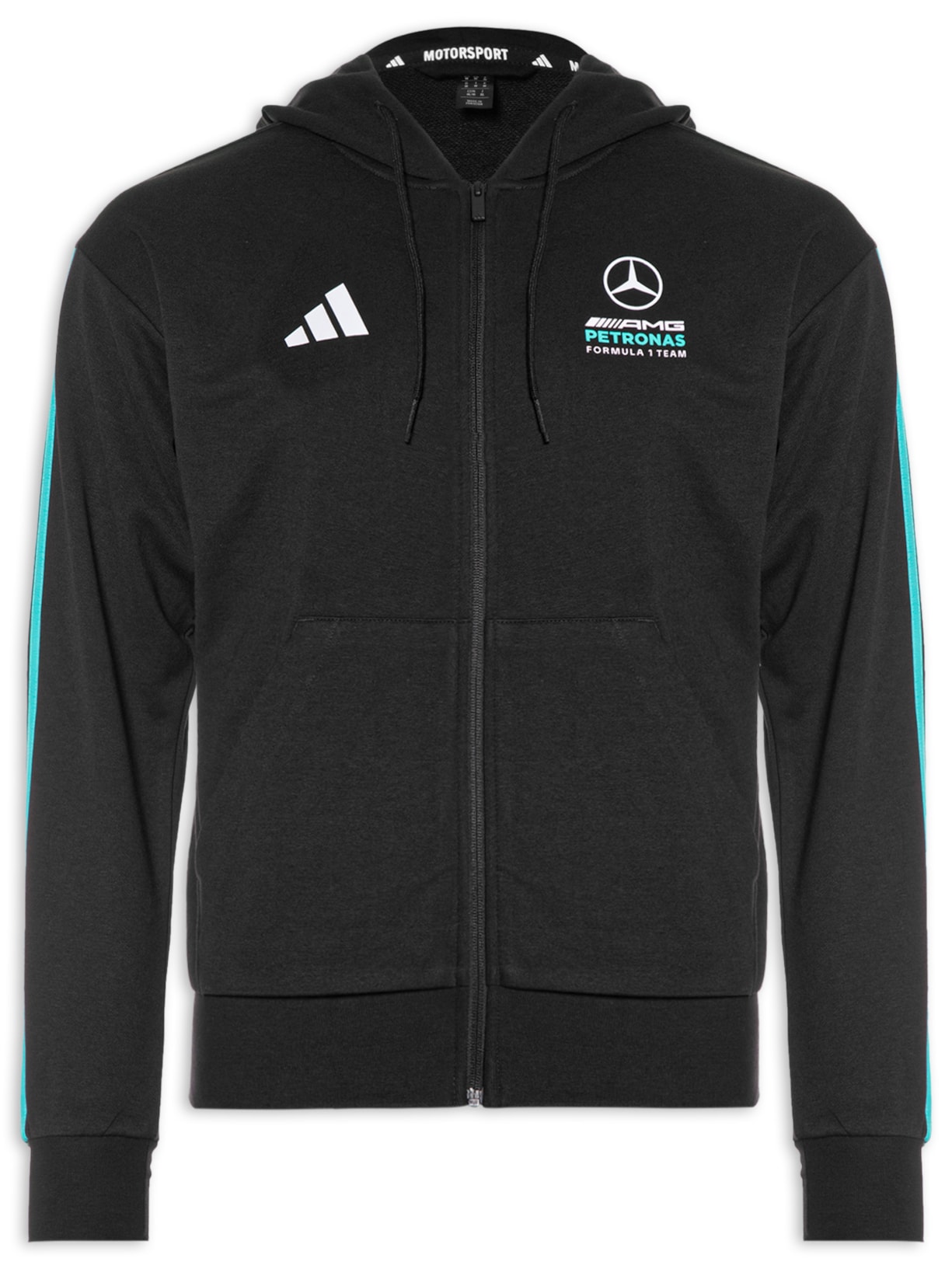 Moletom Masculino Mercedes DNA Preto Adidas + Mercedes