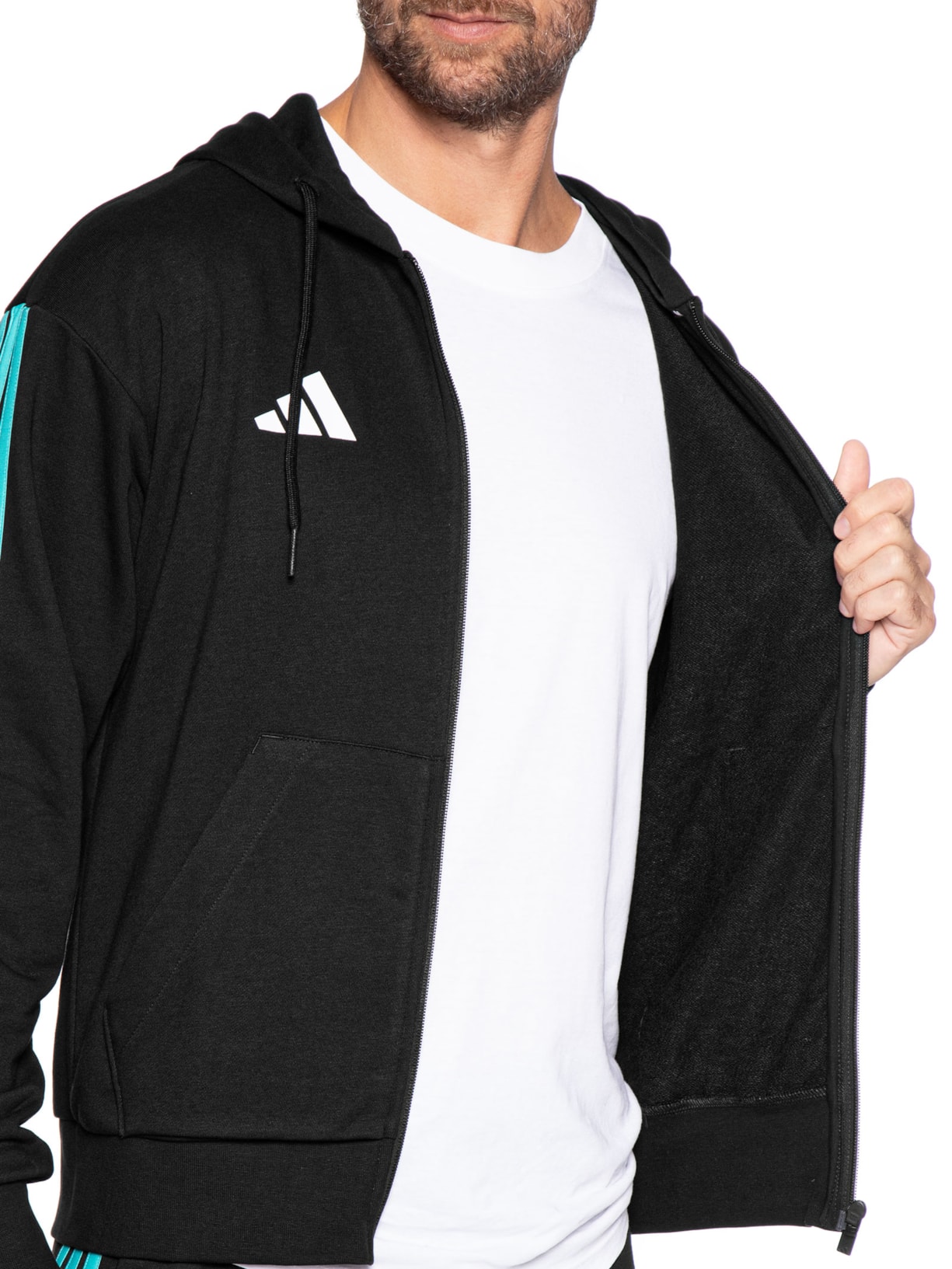 Moletom Masculino Mercedes DNA Preto Adidas + Mercedes