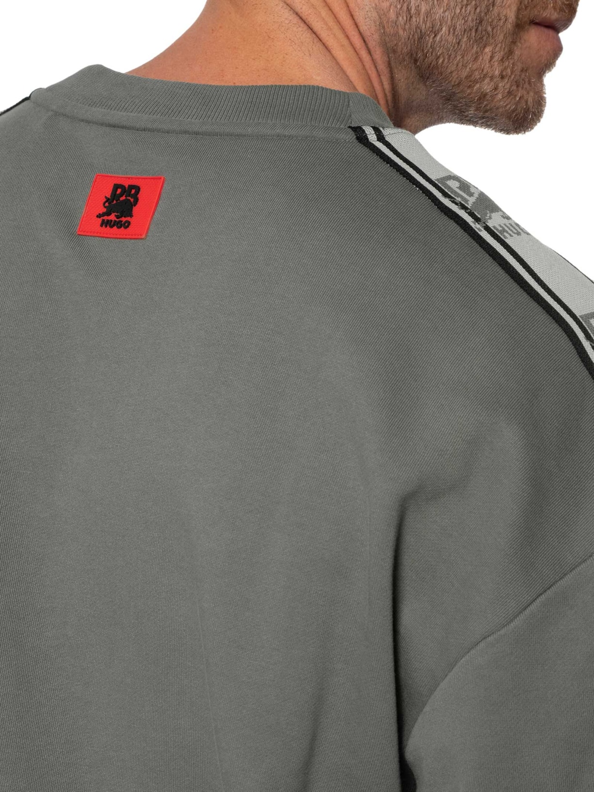 Moletom Masculino Oversized Crew Neck Dustrip_Rb Cinza Hugo