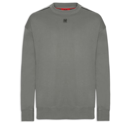 Moletom Masculino Oversized Crew Neck Dustrip_Rb - Cinza