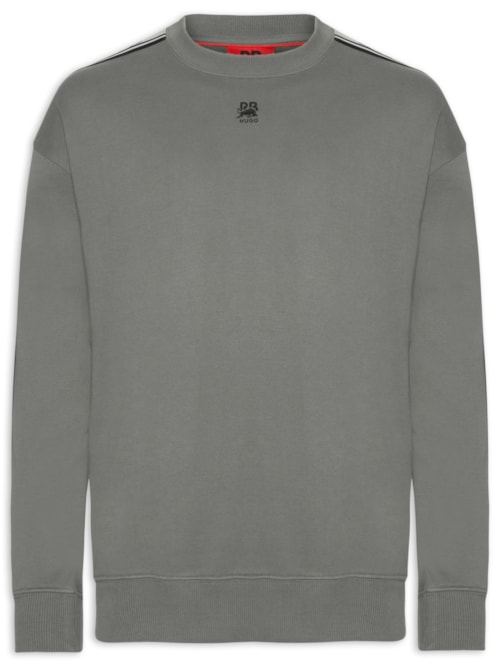 Moletom Masculino Oversized Crew Neck Dustrip_Rb - Cinza