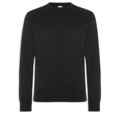 Moletom Masculino Regula Fit Gola Careca - Preto